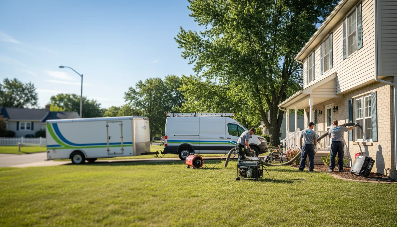 Flooded Basement Restoration And Cleanup With Repair in Dunfermline, IL near me